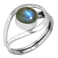 thumbnail image 1 of Natural Labradorite Women Jewelry 925 Sterling Silver Ring, 1 of 6