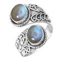 thumbnail image 1 of Natural Labradorite Women Jewelry 925 Sterling Silver Ring, 1 of 6