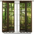 thumbnail image 1 of Natural Landscape Curtains, Vintage Nature in The Forest Pattern Decorative Home Bedroom Living Room Blackout Curtains84X84 Inch, 1 of 5