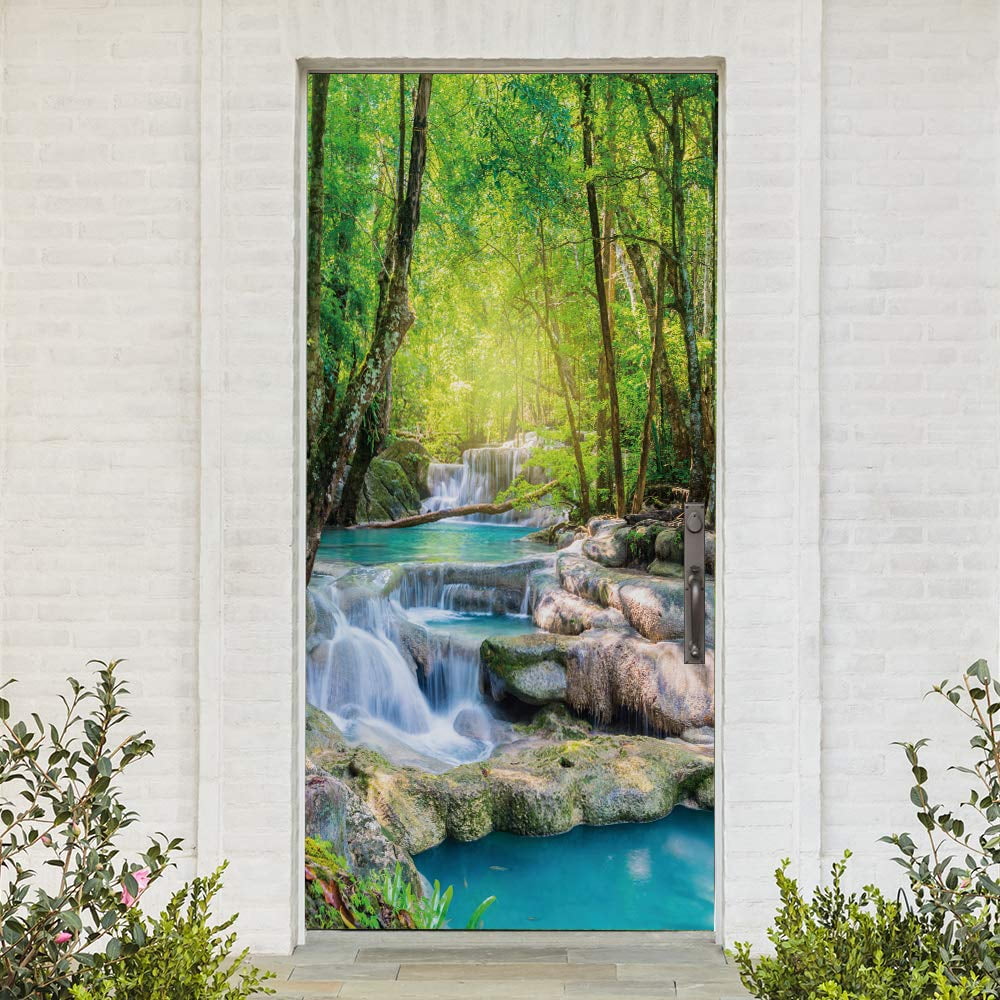 Natural Landscape Door Sticker Wall Decals Mural Wallpaper Waterproof ...