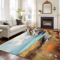thumbnail image 1 of Natural Landscape Large Area Rugs 8x10 ft Mountain Cloud and River Washable Rug Non Slip Indoor Carpet Absorbent Floor Mat for Living Room Bedroom Dining Room, 1 of 9