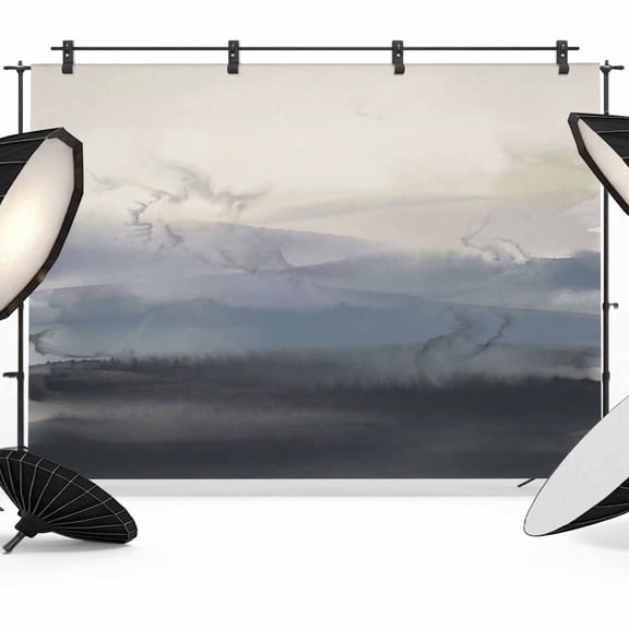 Natural Landscape Photography Backdrop 8x6FT, Pastoral Mountain Country Cloud Field Gradient Color Photo Backdrops, Background for Photography Studio Photo Studio Background, Back Drop for Photoshoot