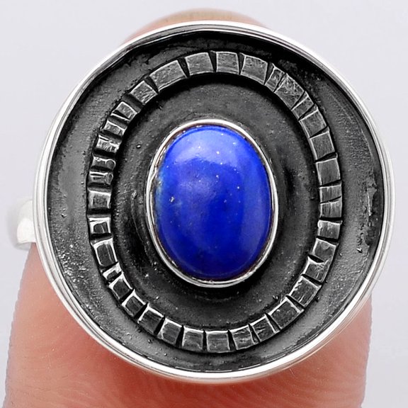 Natural Lapis 925 Sterling Silver Ring s.8.5 Jewelry R-1080 SDR245595