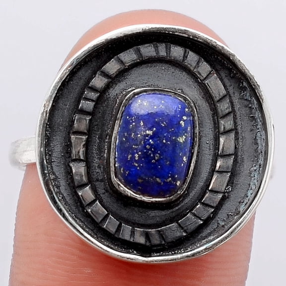 Natural Lapis 925 Sterling Silver Ring s.9.5 Jewelry R-1080 SDR245643