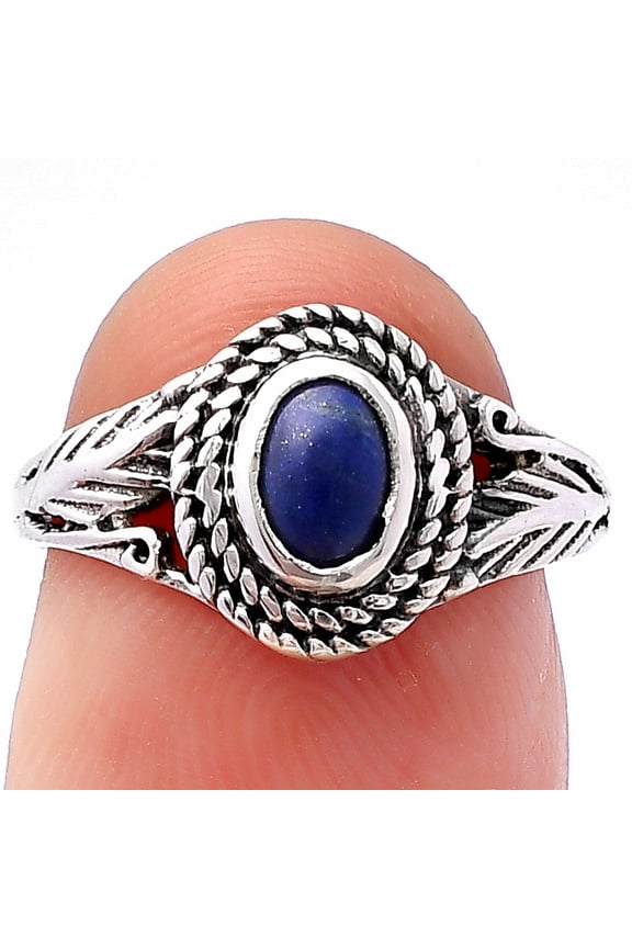 Natural Lapis Lazuli - Afghanistan 925 Sterling Silver Ring s.5 Jewelry DGR1131_G_5 R-1044