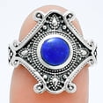 thumbnail image 1 of Natural Lapis Lazuli - Afghanistan 925 Sterling Silver Ring s.6 Jewelry R-1734 AGR1027_B_6, 1 of 6