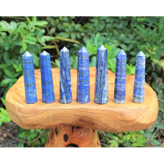 Natural Lapis Lazuli Crystal Obelisk, 3-4" (6-Sided Lapis Tower, Lapis Obelisk)
