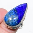 thumbnail image 1 of Natural Lapis Lazuli Gemstone Handmade 925 Sterling Silver Ring Size 6, 1 of 2