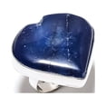 thumbnail image 1 of Natural Lapis Lazuli Gemstone Handmade 925 Sterling Silver Ring Size 7.5, 1 of 2