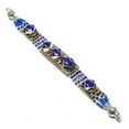 thumbnail image 1 of Natural Lapis Lazuli Gemstone Handmade Bracelet 7-8", 1 of 1