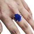 thumbnail image 1 of Natural Lapis Lazuli Ring, Afghani Lapis Lazuli Ring, May Birthstone, 3 Twisted Band, 925 Sterling Silver, Womens Ring, Christmas, Thanksgiving, Handmade, Statement Jewelry, Natural Gemstone Ring, 1 of 6