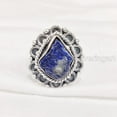 thumbnail image 1 of Natural Lapis Lazuli Ring, Rough Lapis Lazuli Ring, Afghani Lapis, Bohemian Ring, 925 Sterling Silver, Womens Ring, Christmas, Thanksgiving, Handmade, Statement Jewelry, Rough Gemstone Jewelry, 1 of 5