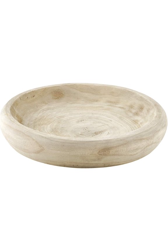 Natural - Large - Paulownia Wood Bowl