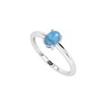 thumbnail image 1 of Natural Larimar Oval Shape Rings in Sterling Silver for Women, Special Birthstone Jewelry for Her Birthday, Wedding Anniversary, Christmas, Mothers Day, 1 of 8