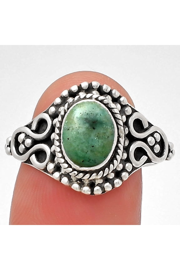 Natural Larsonite Jasper 925 Sterling Silver Ring s.8 Jewelry R-1345 SDR190288