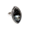 thumbnail image 1 of Natural Larvikite Gemstone 925 Sterling Silver Statement Ring Gift Jewelry for Her, 1 of 5