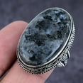 thumbnail image 1 of Natural Larvikite Stone Gemstone Handmade 925 Sterling Silver Ring Size 6, 1 of 2