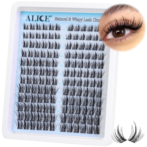 Natural Lash Clusters DIY Lash Extensions Wispy Eyelash Clusters Anime Cat Eye Cluster Eyelash Extensions10-16mm Individual Lashes 144pcs