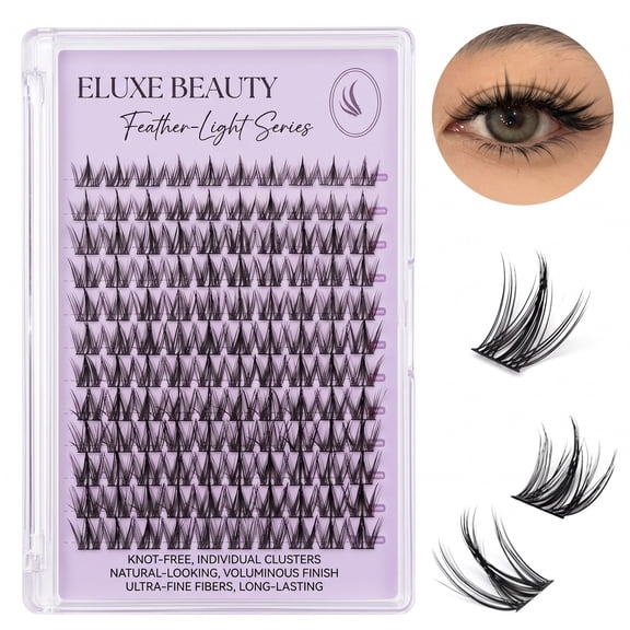 Natural Lash Clusters Wispy Fairy Cluster Eyelash Extensions 10-16MM CC Curly Manga Eyelash Clusters 120Pcs Individual Lashes Clusters Versatile DIY Lash Extension by