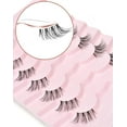 thumbnail image 1 of Natural Lashes Half Lashes Natural Look False Wispy Eyelashes Clear Band Lashes Pack 3D Faux Mink Lashes 7 Pairs C03, 1 of 8