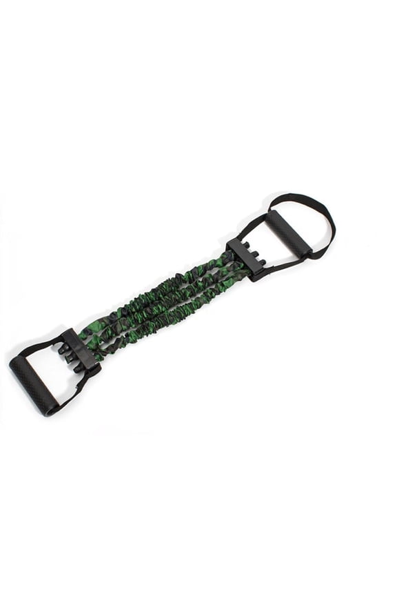 Natural Latex 3-Hole Resistance Stretcher,Chest Expander Stretch Bands for Men,High Elasticity & Tear Resistant Exercise Bands with Handles,Full-Body Basic Training,Strength Workouts Green
