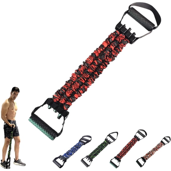 Natural Latex 3-Hole Resistance Stretcher, Chest Expander Stretch Bands for Men, New Fitness Resistance Bands with Handles, High Elasticity Ankle & Pedal Puller Exercise Equipment