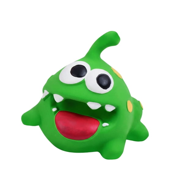 Natural Latex Character Shaped Squishy for Adults Green Monster Sensory Gadget Soft Tactile Office Desk Accessory Rebound Pressure Relief Tool 1 Pack