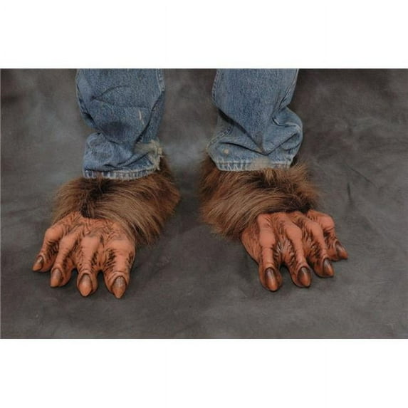 Natural Latex Compound Werewolf Feet, Brown