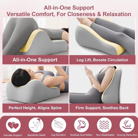 Natural Latex Ergonomic Support Pillow Multifunctional Cushion with Removable Washable Cover for Adult Maternity Home Use