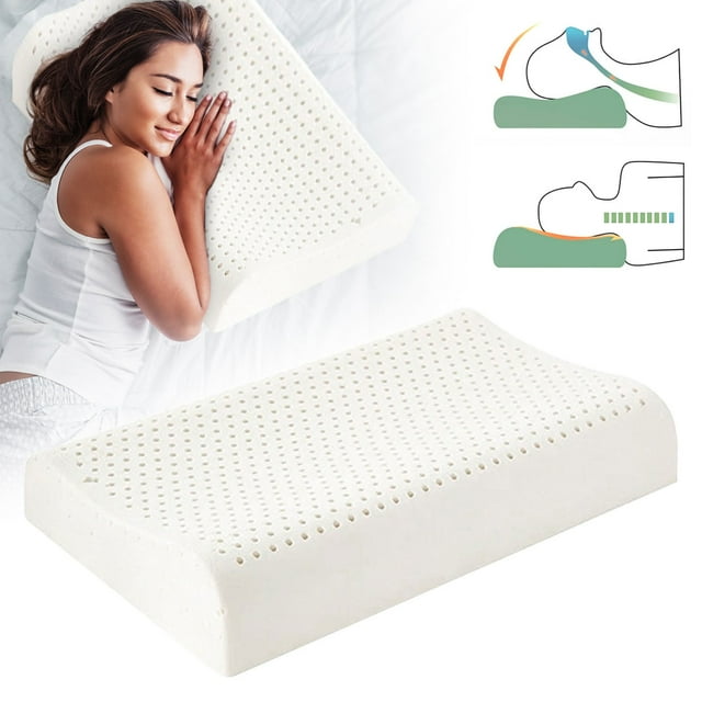 Natural Latex Pillow Neck Back Shoulder Sleep Support Head Ergonomic