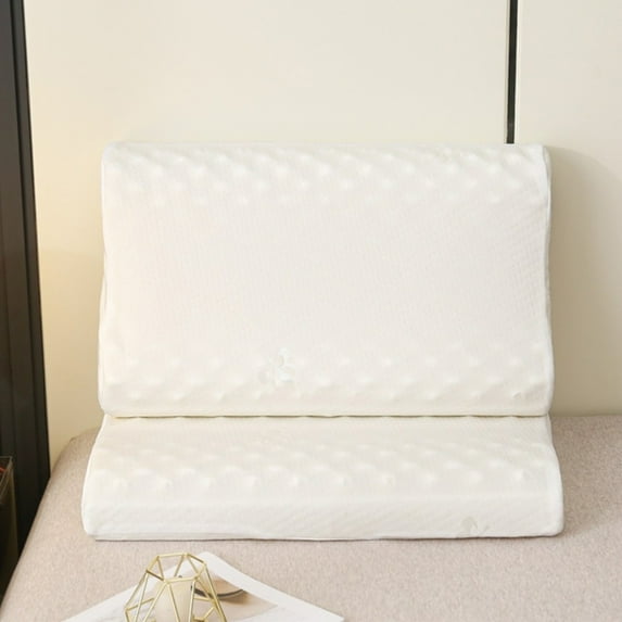 Natural Latex Pillow for Support | High Resilience Rubber Pillow | Soft & Breathable | Ventilated Holes for Cooling | 21.6x13.7in | White | 1 Piece | Comfort Sleep