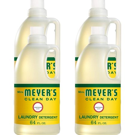 Natural Laundry Detergent | Best Liquid Laundry Detergent with Biodegradable Formula | Honeysuckle Scent | Made with Natural Ingredients | High Efficiency, 64 FL OZ Per Bottle, 4 Bottles