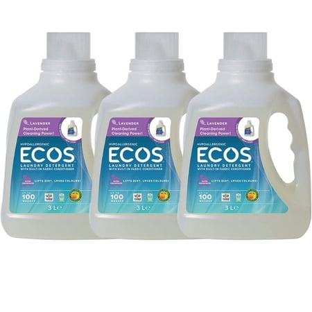 Natural Laundry Detergent | Best Liquid Laundry Detergent with Biodegradable Formula | Lavender Scent | Made with Natural Ingredients | High Efficiency, 100 FL OZ Per Bottle, 3 Bottles
