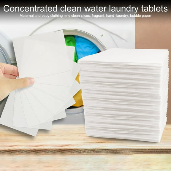 Natural Laundry Washing Bubble Sheets Clothing Cleaning Products Strong Decontamination Gentle Laundry Tablets, 30 Packs