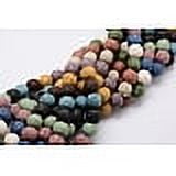 Natural Lava Rock Bead Strands Dyed Round Mixed Color 10~11mm Hole: about 2.5~3mm