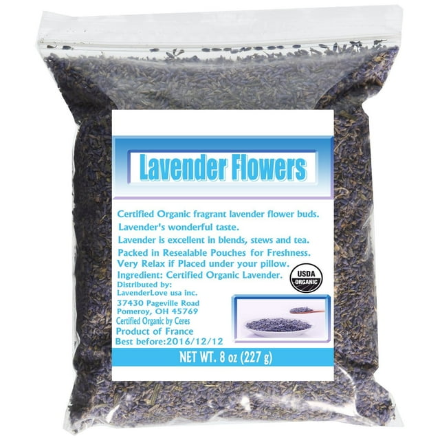 Natural Lavender Flowers Organic Culinary Grade Lavender 8 oz