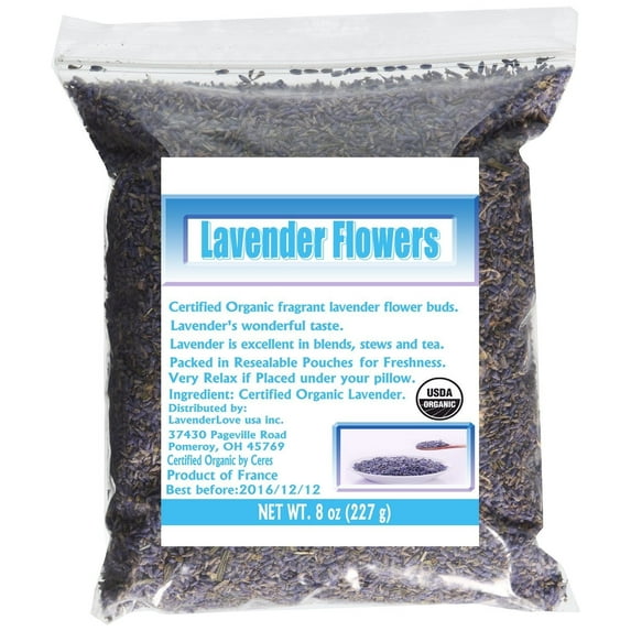 Natural Lavender Flowers Organic Culinary Grade Lavender 8 oz