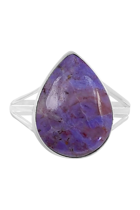 Natural Lavender Jade 925 Silver Plated Ring s.9 Jewelry WR99-10069