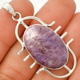 thumbnail image 1 of Natural Lavender Jade 925 Sterling Silver Pendant Jewelry P-1271 SDP148333, 1 of 5