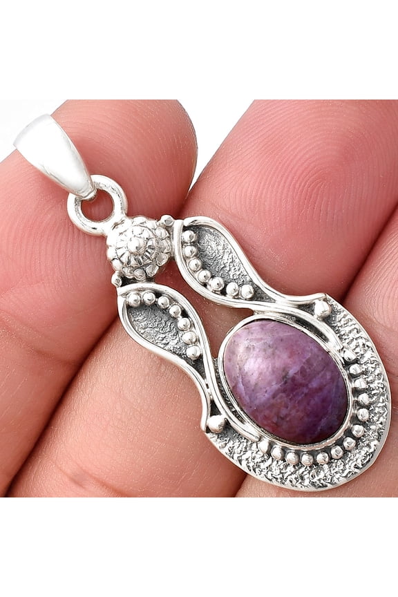 Natural Lavender Jade 925 Sterling Silver Pendant Jewelry P-1277 SDP140575