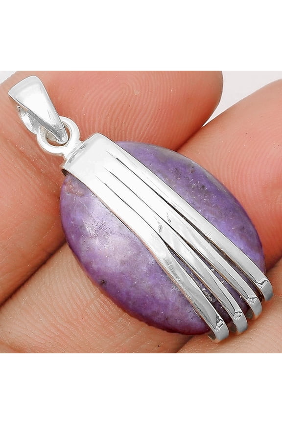 Natural Lavender Jade 925 Sterling Silver Pendant Jewelry P-1302 SDP136059