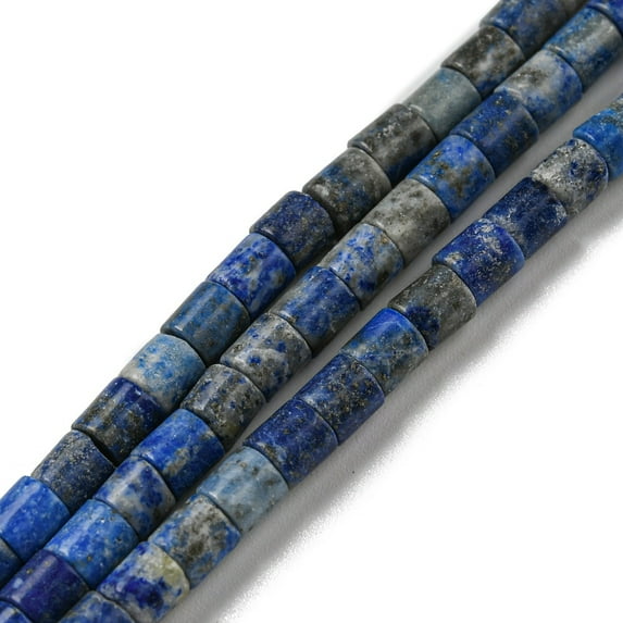 Natural Lazuli Beads Strands Column 4~4.3x4~4.6mm Hole: 0.8mm about 87pcs/strand 15.12~15.20 inch(38.4~38.6cm)