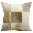 thumbnail image 1 of Natural Leather And Hide Grey Alligator Print Pillow, 1 of 2