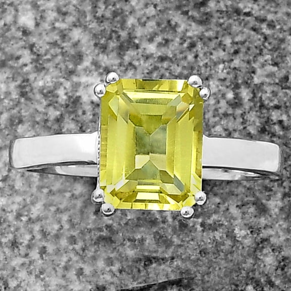 Natural Lemon Quartz 925 Sterling Silver Ring s.7 Jewelry DGR1110_H_7 R-1020