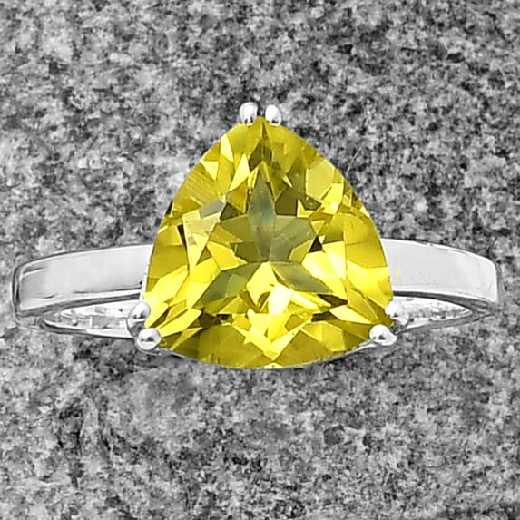 Natural Lemon Quartz 925 Sterling Silver Ring s.8.5 Jewelry DGR1107_E_8.5 R-1020