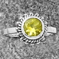 thumbnail image 1 of Natural Lemon Quartz 925 Sterling Silver Ring size 7-9 Jewelry R-1245 DGR1111_D_7 R-1245, 1 of 7