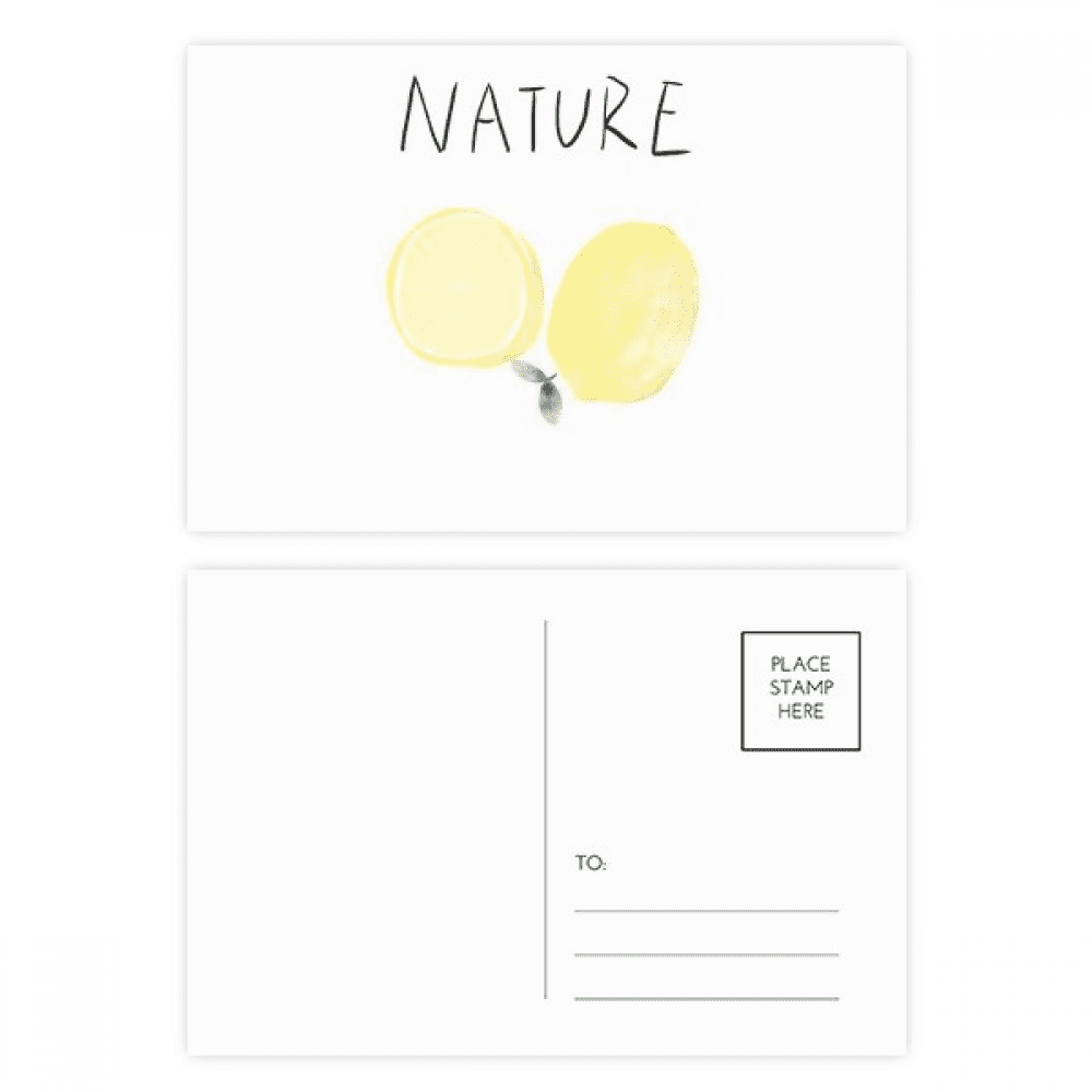 Natural Lemon island Painting Postcard Set Birthday Mailing Thanks Greeting Card