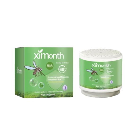 Natural Lemongrass Mosquito Repellent Balm Long-Lasting Protection, DEET-Free, Safe for All Ages, 30g/1oz