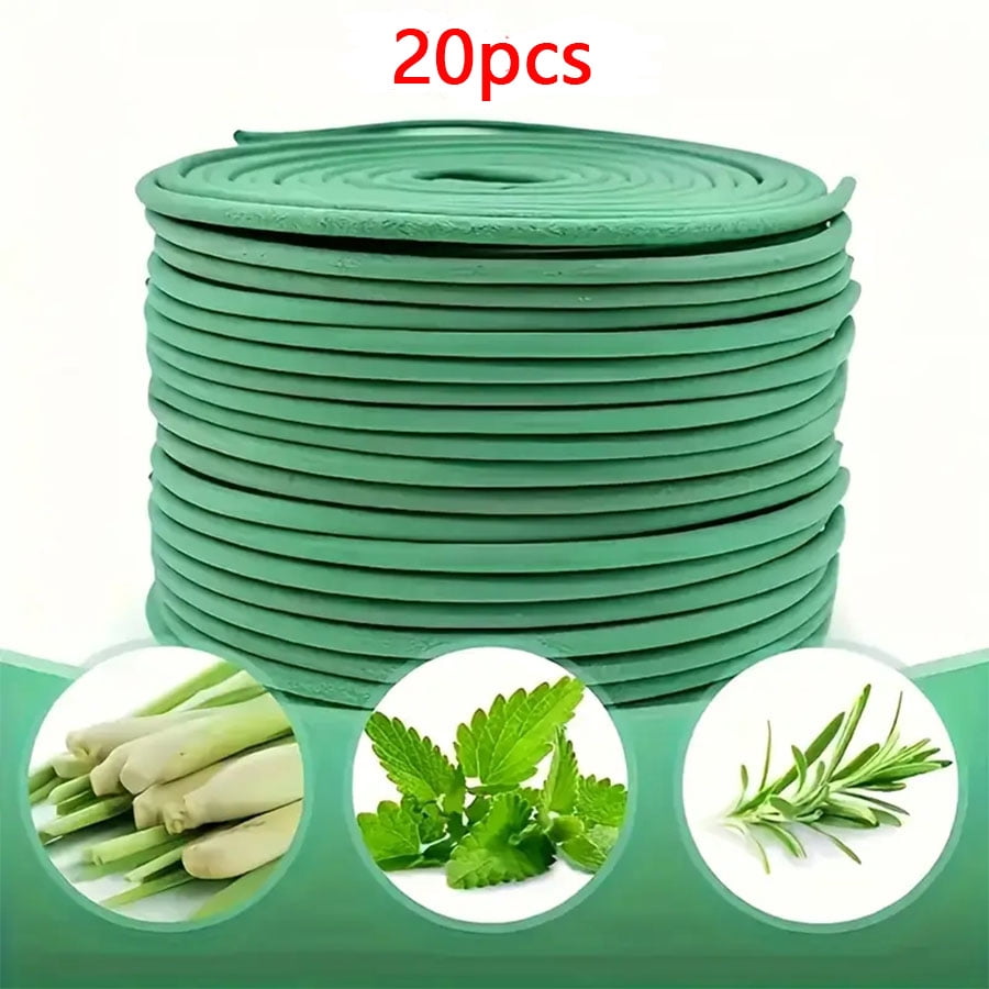 Natural Lemongrass Scent 40pcs Citronella Incense Coils with Holder - Outdoor, Poolside, Patio, Porch, Deck, Camping & Hiking Us