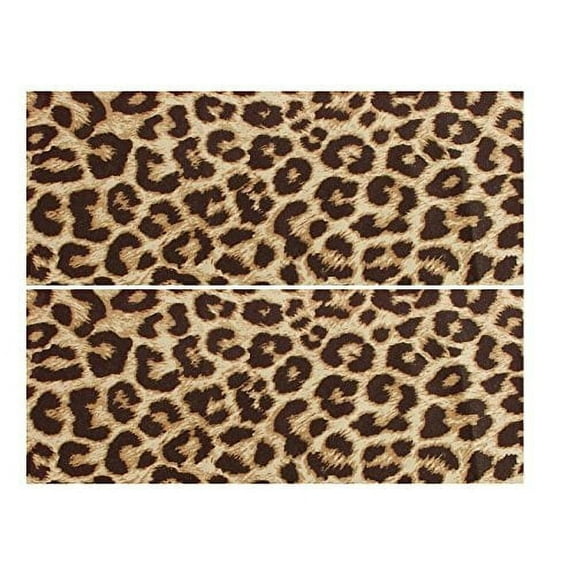 Natural Leopard Print Edible Icing Image Border Strip (4x10 Inches) 2 Per Sheet